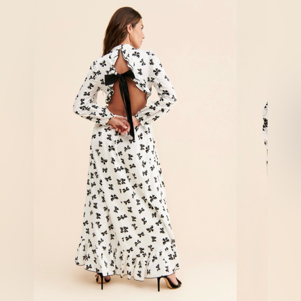 Euc SISTER JANE brooklyn bow maxi dress